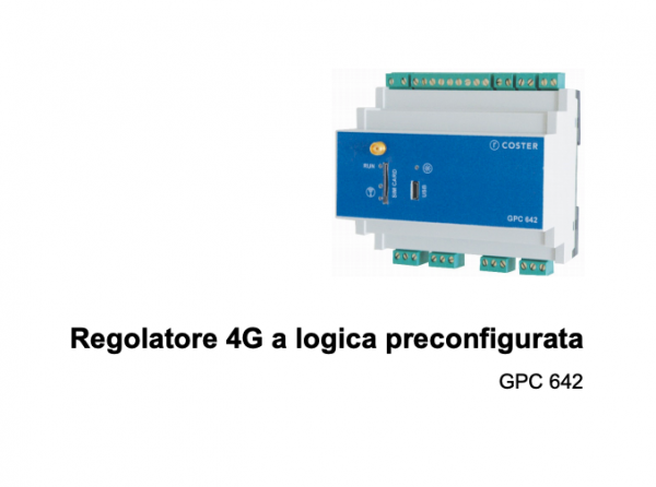 02/08/2021 - Coster Group SRL - Nuovo Regolatore Compatto GPC 642