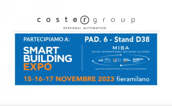 Coster Group partecipa a SMART BUILDING EXPO 2023